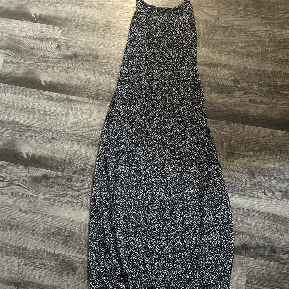 Vintage alloy black and white floral dress